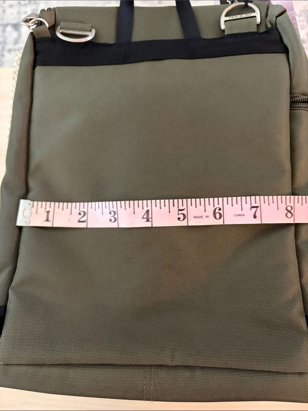 NWT Travelon Anti Theft Unisex Small Convertible Backpack Green Travel Bag